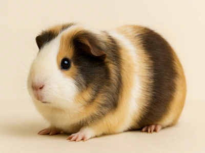 Meerschweinchen schoko creme weiss, heller Hintergrund